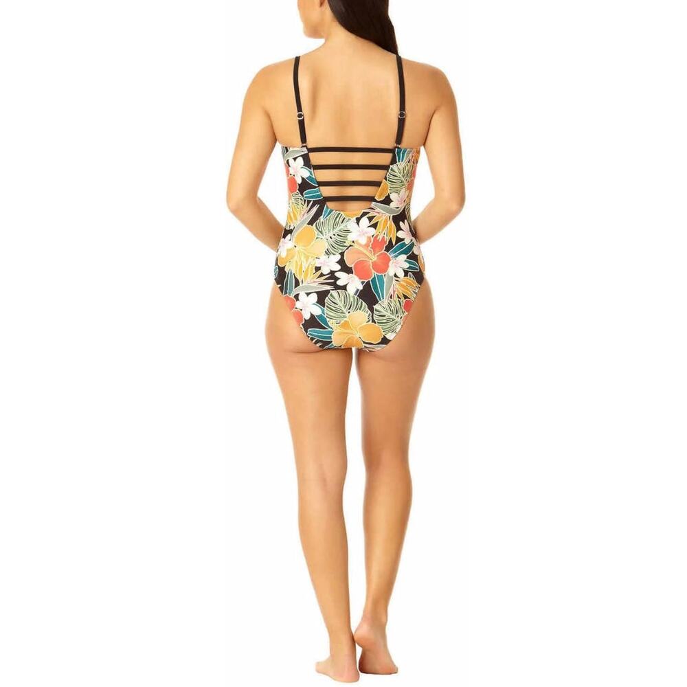 Hurley Women's One Piece SwimSuit, Caribbean Dreaming - size M - SW4 - Picture 2 of 11